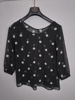 Elegant Black Polka Dot Blouse, Kleding | Dames, Verzenden, Nieuw