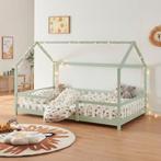 Kinderbed Sisimiut huisbed 200x140 cm mint en wit [en.casa], Huis en Inrichting, Slaapkamer | Bedden, Verzenden, Nieuw