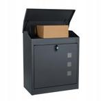 Stalen Pakketbrievenbus Antraciet 43x24x52 - Retourdeal, Ophalen of Verzenden, Nieuw, Staal, Wandbrievenbus