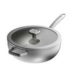 BergHOFF Leo Wokpan Graphite 28 cm - Gerecycled RVS + Deksel, Huis en Inrichting, Keuken | Potten en Pannen, Verzenden, Nieuw
