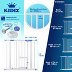 KIDIZ® Traphekje zonder boren - Veiligheidshekje - 74-87cm -, Verzenden, Nieuw