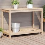 vidaXL Oppottafel met schap 108x50x75 cm massief grenenhout, Verzenden, Nieuw