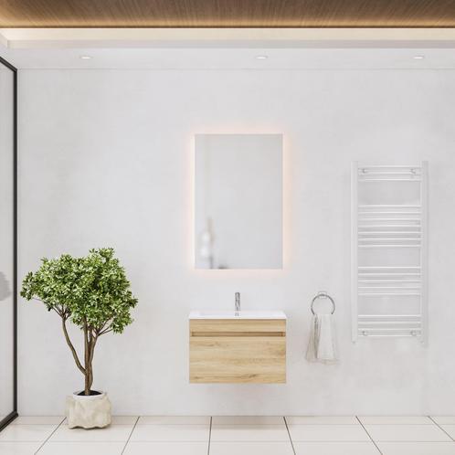 Badkamermeubelset Gliss Design Anelius 60cm Natural Oak, Doe-het-zelf en Verbouw, Sanitair, Bad, Nieuw, Ophalen of Verzenden