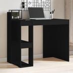 vidaXL Bureau 103,5x56,5x94 cm bewerkt hout zwart, Verzenden, Nieuw