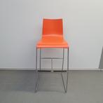 Hoge barkruk - houten oranje multiplex zitting, Ophalen of Verzenden, Nieuw