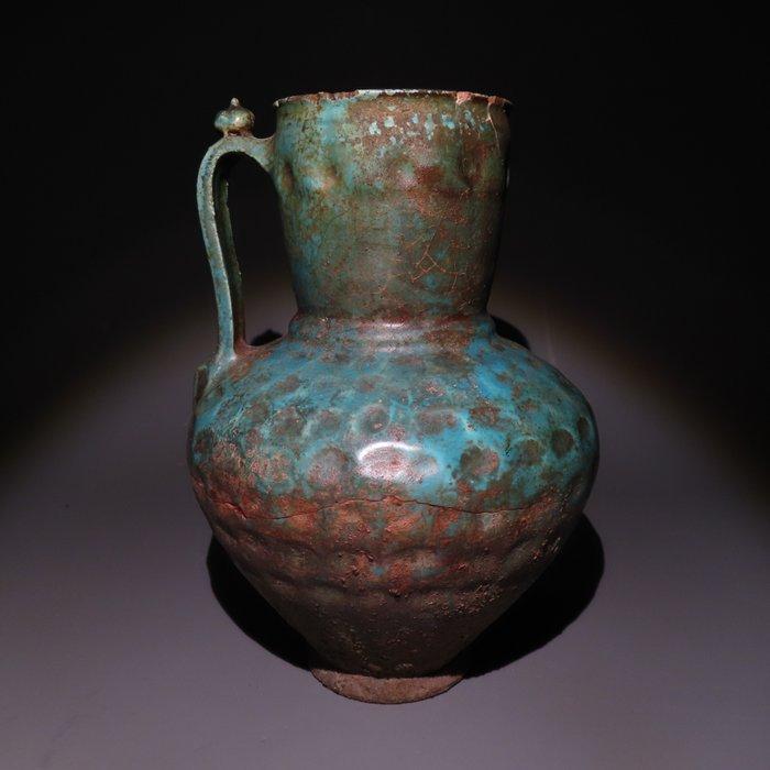 Islamitisch Keramiek Vaas. 13e eeuw na Christus. 21,5 cm, Verzamelen, Mineralen en Fossielen