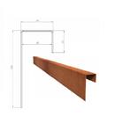 Cortenstaal u-profiel 230x6,4x15cm, Tuin en Terras, Bielzen en Borders, Overige materialen, Minder dan 25 cm, Border, Minder dan 25 cm