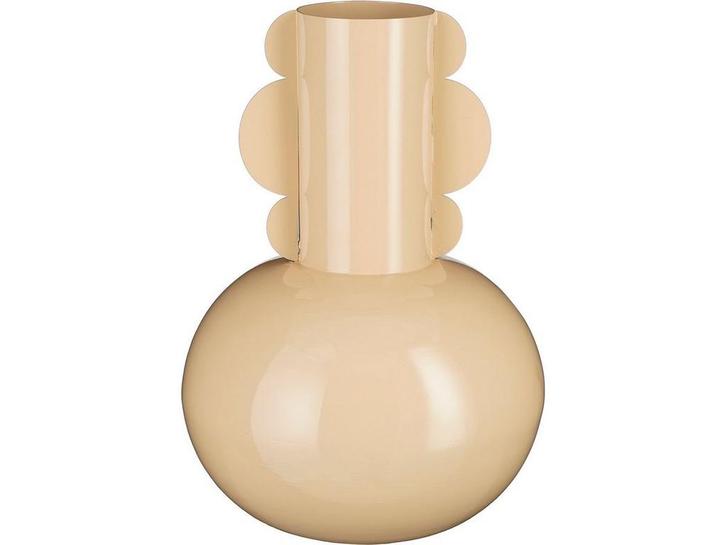 Mica Decorations Boyd Vaas - H36 x Ø25 cm - Metaal - Beige, Huis en Inrichting, Woonaccessoires | Vazen, Nieuw, Verzenden