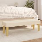 vidaXL Bankje 100x30x30 cm stof crèmekleurig, Huis en Inrichting, Verzenden, Nieuw, Stof, Minder dan 150 cm
