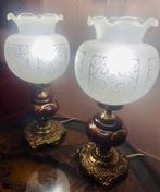 Globe tafellamp (2) - Glas, Messing, Keramiek - Victorian, Antiek en Kunst, Curiosa en Brocante