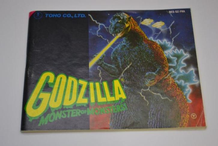 Godzilla - Monster Of Monsters (NES FRA MANUAL), Spelcomputers en Games, Spelcomputers | Nintendo Consoles | Accessoires, Zo goed als nieuw