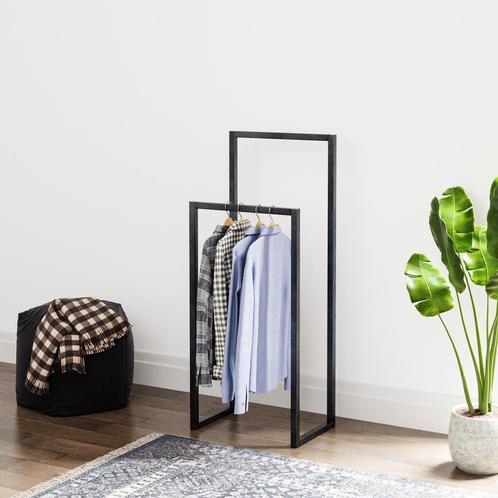 [en.casa] Kledingrek Holtålen 90/70x40x25 cm zwart, Huis en Inrichting, Kasten | Kledingkasten, Nieuw, Verzenden