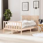 vidaXL Bedframe massief hout 120x200 cm, Huis en Inrichting, Slaapkamer | Bedden, Bruin, Verzenden, Nieuw, Twijfelaar
