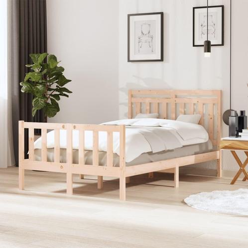 vidaXL Bedframe massief hout 120x200 cm, Huis en Inrichting, Slaapkamer | Bedden, 120 cm, 200 cm, Bruin, Twijfelaar, Nieuw, Hout