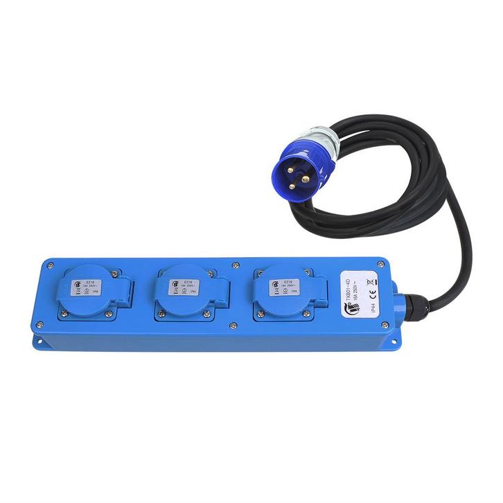 CEE 3-weg Schuko stekkerdoos 1,5M, Caravans en Kamperen, Camper-accessoires, Verzenden