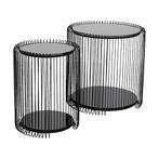 *WOONWINKEL* Kare Design Wire Double Ronde Bijzettafel Set M, Huis en Inrichting, Tafels | Bijzettafels, Verzenden, Nieuw