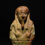 Oud-Egyptisch Faience Ushebti. Late Periode, 664 - 323