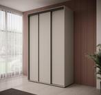 Meubella Kledingkast Delos 1 beige zwart 150 cm, 150 tot 200 cm, Nieuw, Modern, 50 tot 75 cm