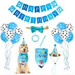 Verjaardags set voor de hond blauw pootjes-ballon, Ophalen of Verzenden, Nieuw