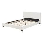 Bedframe kunstleer Aron wit 140x200 cm, Huis en Inrichting, Slaapkamer | Bedden, Verzenden, Nieuw