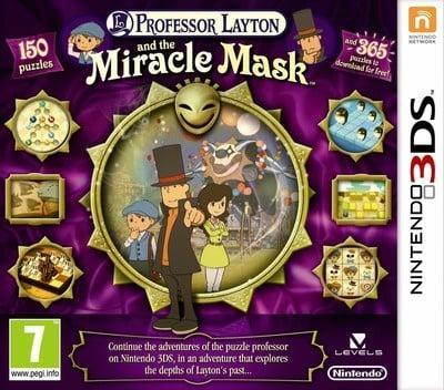 3DS Professor Layton and the Miracle Mask (Engelstalig), Spelcomputers en Games, Games | Nintendo 2DS en 3DS, Zo goed als nieuw