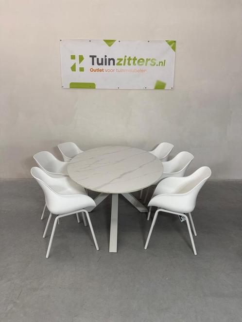 Hartman Sophie Rondo Elegance / Xander 7-delige Diningset, Tuin en Terras, Tuinsets en Loungesets, Eettafel, Stoel, 6 zitplaatsen