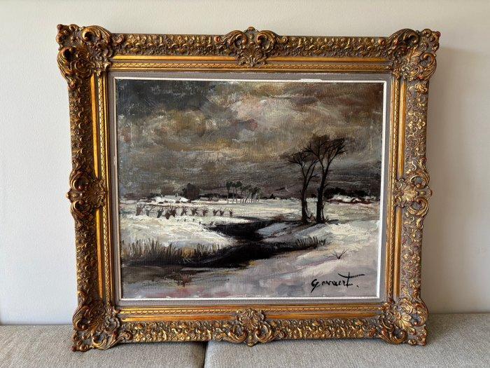 Belgische school (XX) - Winterlandschap, Antiek en Kunst, Kunst | Schilderijen | Klassiek