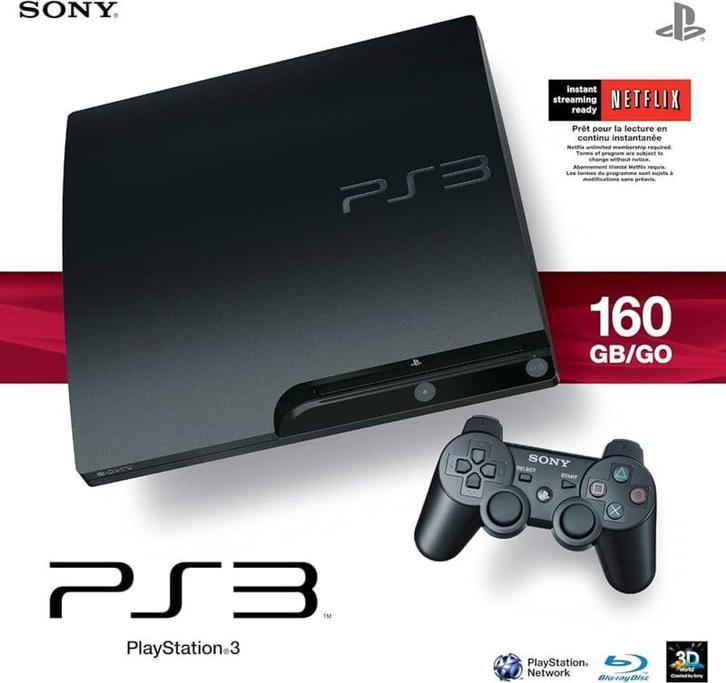 Playstation 3 Slim 320GB + Controller in Doos, Spelcomputers en Games, Spelcomputers | Sony PlayStation 3, Zo goed als nieuw, Ophalen of Verzenden