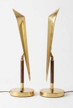 TK-valaistus - Tafellamp - Teak - Tafellamp, brons - teak, Antiek en Kunst, Antiek | Lampen