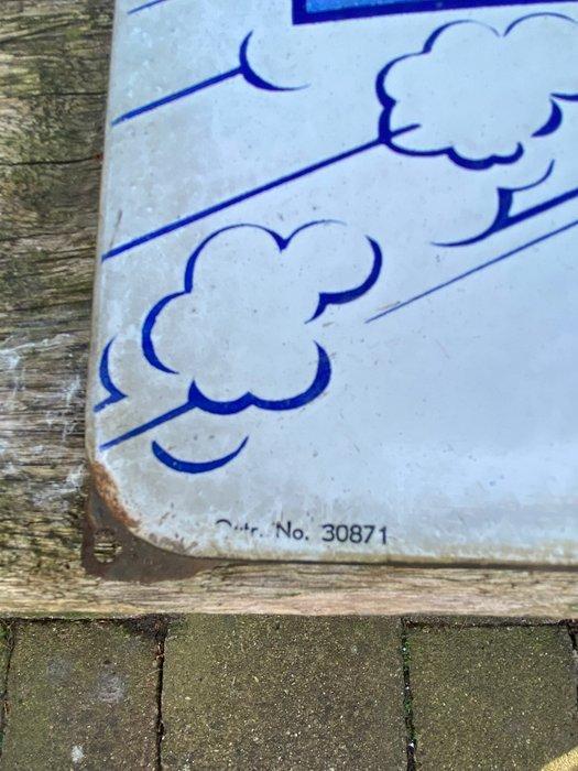 Langcat Bussum - langcat - Reclamebord - Emaille, Antiek en Kunst, Antiek | Wandborden en Tegels