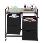 Rollende Wasmand met 2 Compartimenten en Opbergrek, Verzenden, Nieuw