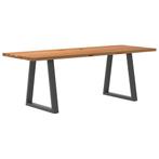 vidaXL Eettafel rechthoekig 220x80x74 cm massief eikenhout, Verzenden, Nieuw