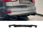 RS3 Look Diffuser Black Edition voor Audi A3 8V S line / S3, Auto-onderdelen, Carrosserie en Plaatwerk, Nieuw, Achter, Bumper