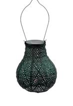 Solar lampion bulb ikat 16 cm groen - Lumiz, Tuin en Terras, Nieuw, Verzenden