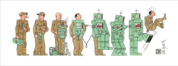 Swarte, Joost - 6 Offset Print - Rise of the Robots (Set) -, Boeken, Strips | Comics