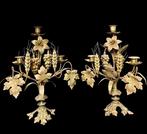 Kandelaber Provinciale stijl (2) - Messing - Paar Franse, Antiek en Kunst