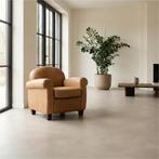 Leren fauteuil Roommate - Vintage Leer Cognac - Hout bruin, Huis en Inrichting, Fauteuils, Klassiek, Nieuw, Ophalen of Verzenden