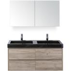 Dante Badmeubelset 120 cm - Craft Oak - Wastafel Hardsteen, Ophalen of Verzenden, Nieuw