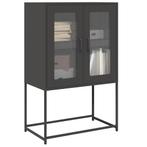 vidaXL buffetkast 68x39x107 cm staal zwart, Huis en Inrichting, Kasten | Buffetkasten, Verzenden, Nieuw, Metaal