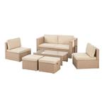 Polyrotan Loungeset / Tuinset Salou - Crème - Incl. Kussens, Verzenden, Nieuw