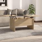 vidaXL Salontafel 80x50x42,5 cm bewerkt hout sonoma, 50 tot 100 cm, Verzenden, Nieuw, 50 tot 100 cm