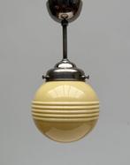 Plafondlamp - Vernikkeld messing, Opaline glas - Hanglamp /