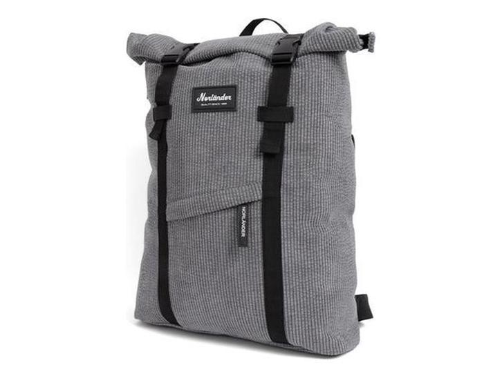 Norländer Rugzak Vintage Ribbel backpack 28L - Grijs -, Sieraden, Tassen en Uiterlijk, Tassen | Rugtassen, Nieuw, Verzenden