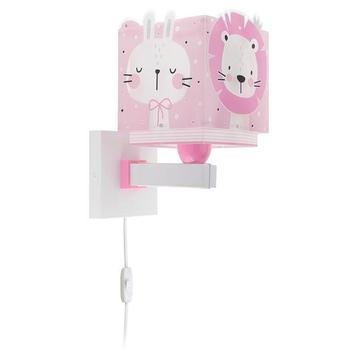 Roze kinder wandlamp Baby dieren, kunststof beschikbaar voor biedingen