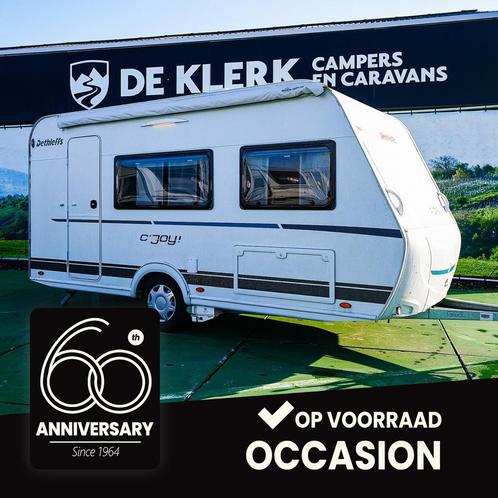 Dethleffs C-JOY 420 QSH, Caravans en Kamperen, Caravans, 750 - 1000 kg, Hordeur, Kachel, Koelkast, Omvormer of Lader, Openslaande ramen