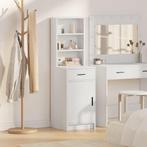 vidaXL Highboard met lade Wit 40 x 40,5 x 135 cm Bewerkt, Huis en Inrichting, Kasten | Buffetkasten, Minder dan 50 cm, Verzenden