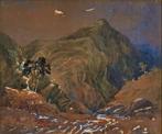 Marco Calderini (1850-1941) - Paesaggio montano, Antiek en Kunst