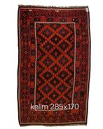 Tribal Kelim Afganistan 285x170 wollen vloerkleed, Kelim wollen vloerkleed perzisch tapijt handgeknoopt afganistan, Rood, 200 cm of meer