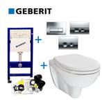 Geberit UP100 Toiletset set02 B&W Compact 47.5 cm met Delta, Ophalen of Verzenden, Nieuw, Overige typen