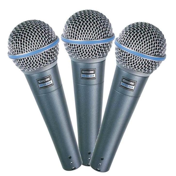 Shure Beta 58a dynamische zangmicrofoon (set van 3), Muziek en Instrumenten, Microfoons, Verzenden